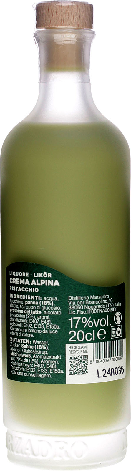 Marzadro Crema Alpina Pistacchio Bei Uns Im Shop