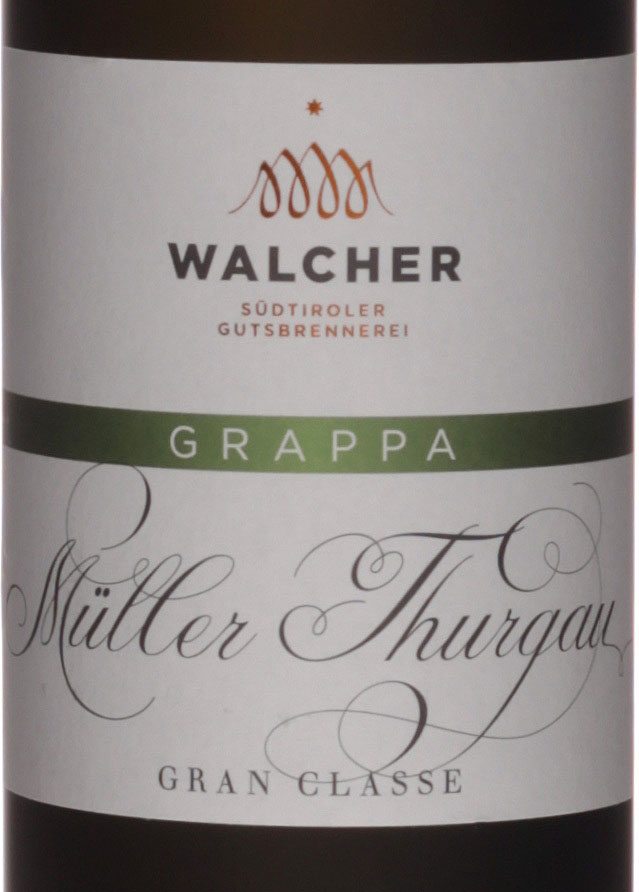Grappa Walcher aus Müller-Thurgau hier Südtirol
